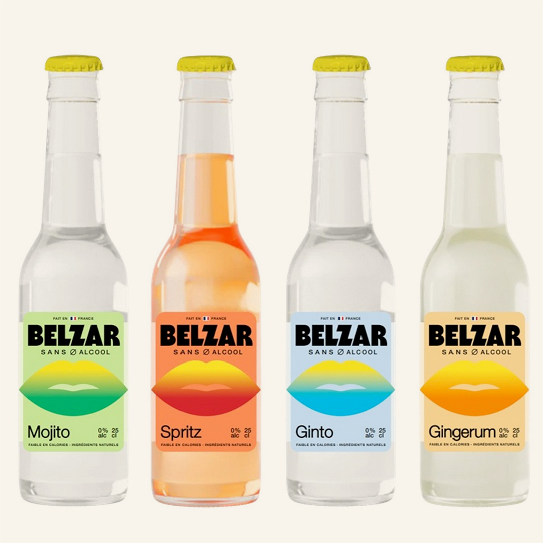 bouteilles RTD sans alcool Belzar